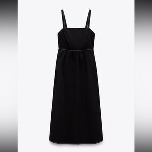 Zara women’s black midi dress